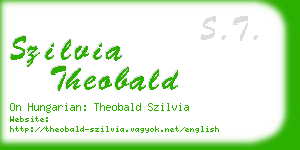 szilvia theobald business card